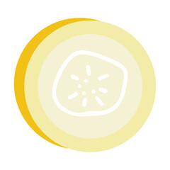 Banana slices illustration of various sizes and angles. Chopped banana pieces with peel and without peel, design icon vector illustration.