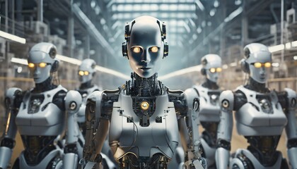 Fototapeta premium robot cyborg soldier