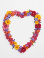 Naklejka premium Heartfelt Blossoms Frame