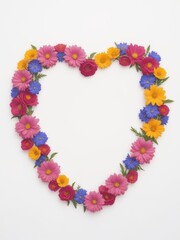Naklejka premium Heartfelt Blossoms Frame