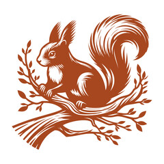 Obraz premium Squirrel vector, squirrel logo