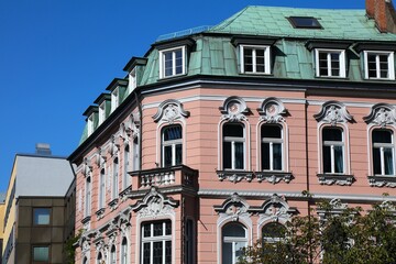 Bottrop Germany. Architecture in European town.