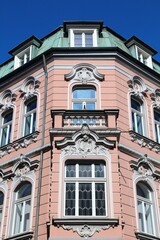 Bottrop city, Germany. Architecture in European town.