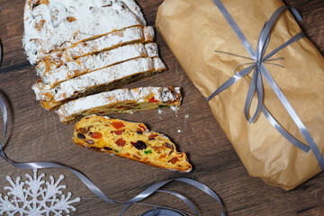 christmas cake, Baked  Pie. top view