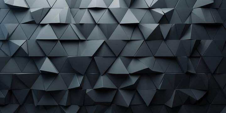 A black and white image of a wall with triangles by AI generated image