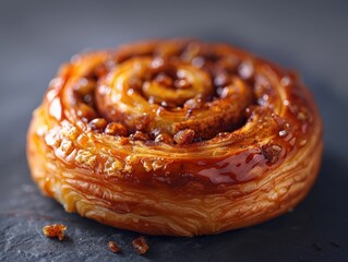 Delicious Cinnamon Roll on White Background