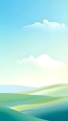 Obraz premium blue sky and green grass