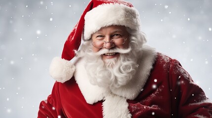 santa claus with christmas gift