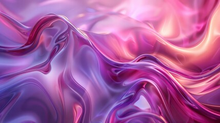 Fototapeta premium Abstract Fluid Art with Vibrant Pink and Purple Swirls in a Smooth, Glossy Texture