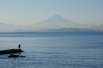 Obraz premium 江ノ島の春の風景 神奈川県観光 