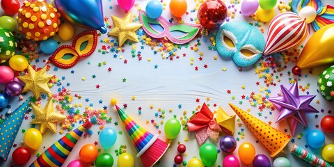 Obraz premium Party Fete Karneval Geburtstag Dekoration Generative By AI