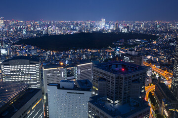 Beautiful night view of Tokyo Japan