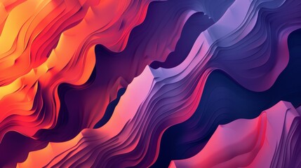Fototapeta premium Abstract background forming colorful wavy shapes