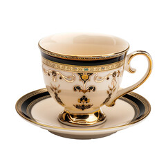 Classic antique luxury tea cup isolated on transparent or white background
 