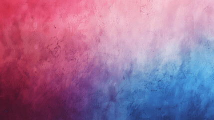 Abstract red blue pink gradient grainy background with colorful noise texture for summer poster design
