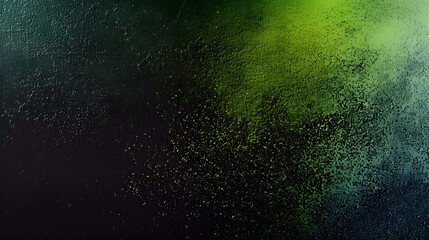 Obraz premium Black and lime green grainy gradient background with colorful noise texture for retro poster design