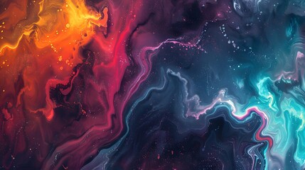 Abstract Fluid Art: A mesmerizing abstract background created with fluid art techniques and vibrant colors.
