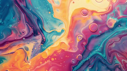 Abstract Fluid Art: A mesmerizing abstract background created with fluid art techniques and vibrant colors.
