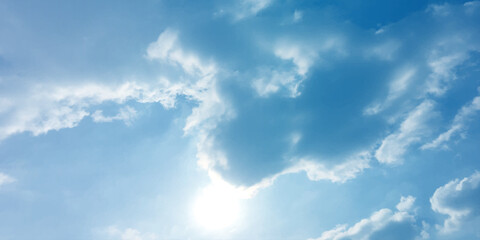 Fototapeta premium sunny blue soft clouds affect the abstract background image splashed surface love winter summer mode image canvas template slide spots white effect on the backdrops storm rain weather sunlight bright