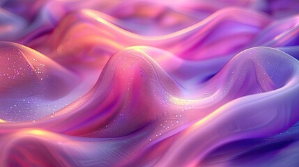 Obraz premium A purple and pink wave with a lot of sparkles