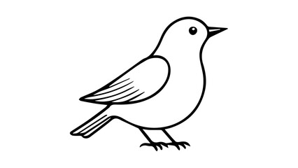 bird shape outline on white background in vector