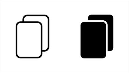 Copy or duplicate file icon set. In line style design for website design, app, UI. vector illustration on white background.