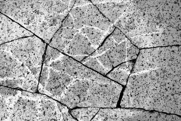 Cracked concrete old surface cement mortar.