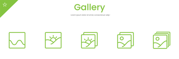 Photo illustration icon set.