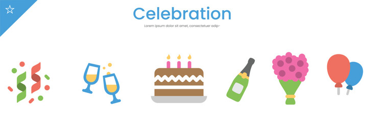 octoberfest  Celebration icon set. cake, beer