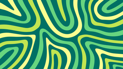 green abstract background with wave seamless pattern