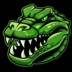 Illustration of a stylish crocodile mascot