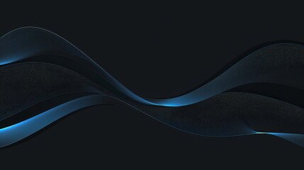 Obraz premium Abstract blue light glowing on dark wavy background