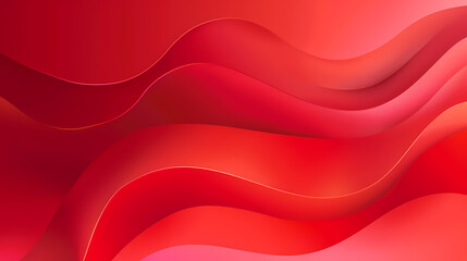 Fototapeta premium Abstract red wave background with smooth gradients and fluid curves.