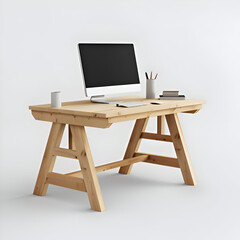 Fototapeta premium Illustration of a work desk