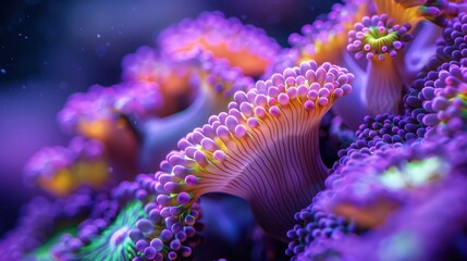 Fototapeta premium Vibrant Underwater Coral Reef Teeming with Life