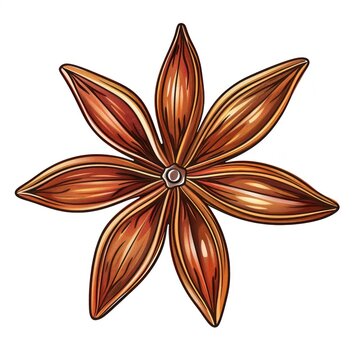 star anise brown spice isolated clip art preview