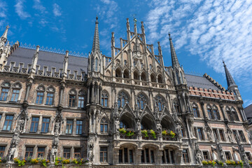 Fototapeta premium Main facade of the New Town Hall in Munich