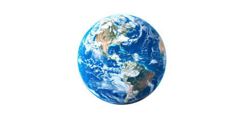 Obraz premium Blue planet Earth. PNG element isolated on transparent background.
