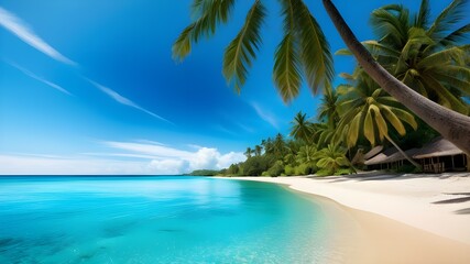 beach with palm tree