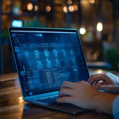 Detailed view of a laptop screen showing an active virus and its files 