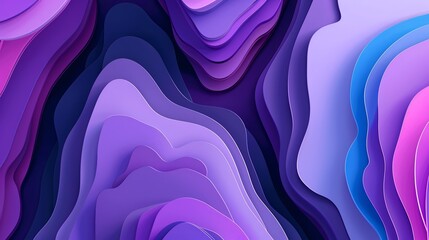 Obraz premium Modern background featuring flowing purple shapes creating abstract waves