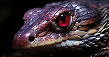 Fototapeta premium close up black snake eye 