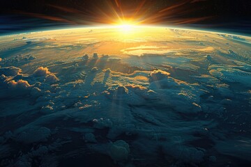 The earths ozone layer.Elements of this image furnished