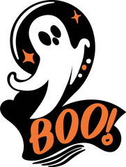Halloween Boo Lettering SVG