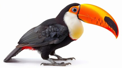 Fototapeta premium Colorful Toucan Bird on White Background