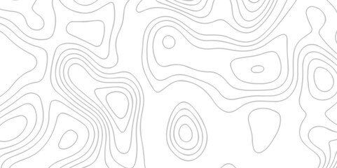 Topographic map background geographic line map with seamless ornament design. The black on white contours vector topography stylized height of the lines map.