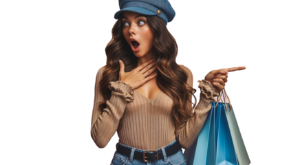 Woman with shopping bags | Black Friday Concept | People lifestyle concept