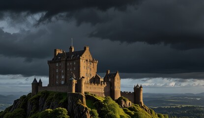 Majestic Castle on a Rocky Hill