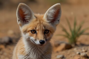 Young Fox Close-Up in Nature