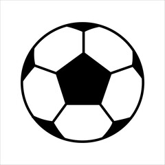 Obraz premium soccer ball icon or logo illustration outline black style.